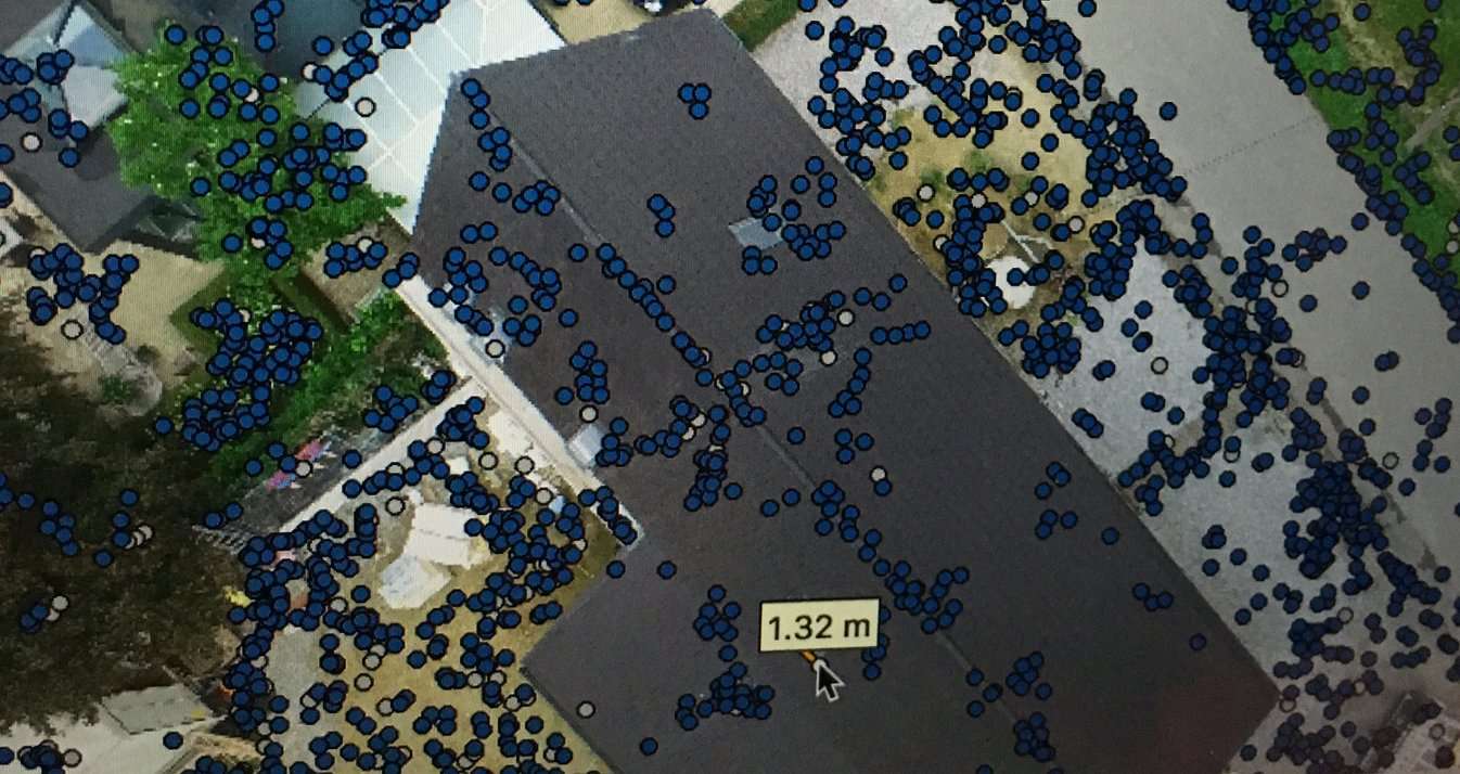 Pointcloud met drones gerealiseerd